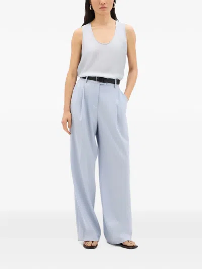 Another Tomorrow Cocoon Silk Top In White