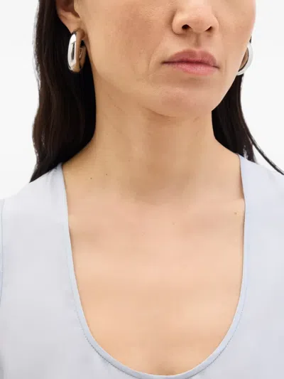 Another Tomorrow Cocoon Silk Top In White