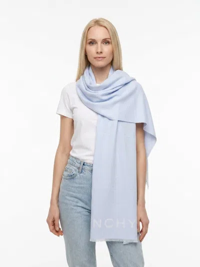 Givenchy Wool Blend Scarf In Blue