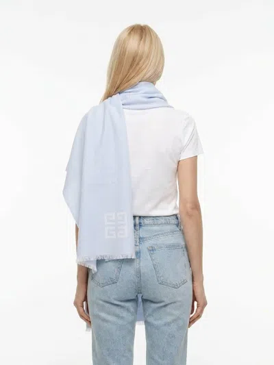 Givenchy Wool Blend Scarf In Blue