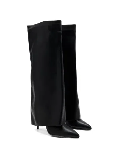 Femme La Eclipse Foldover Boots In Black