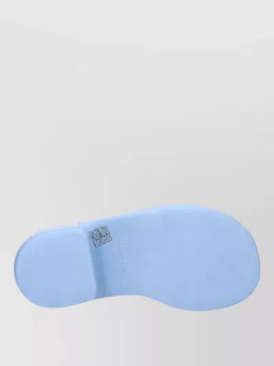 Ferragamo Deva Rubber Platform Mule In Blue