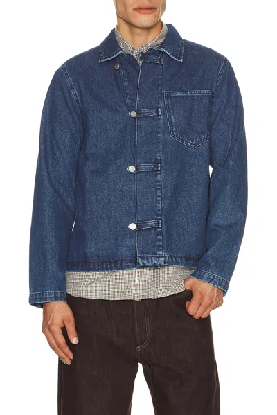 Edmmond Studios Avail Stone-wash Denim Jacket In Blue