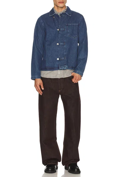 Edmmond Studios Avail Stone-wash Denim Jacket In Blue
