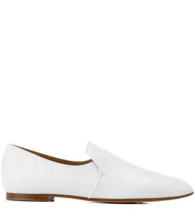Shop The Row Alys Leather Slippers In White