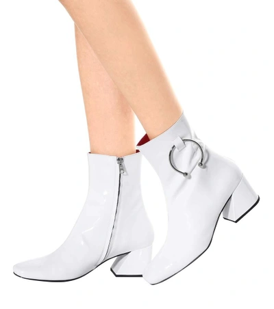 Shop Dorateymur Nizip Leather Ankle Boots In White