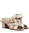 CHLOÉ METALLIC LEATHER SANDAL,P00250760