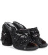 DRIES VAN NOTEN Embellished lace open-toed mules
