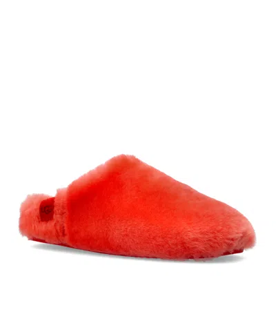 Ugg Logo-stamped Mules In Red