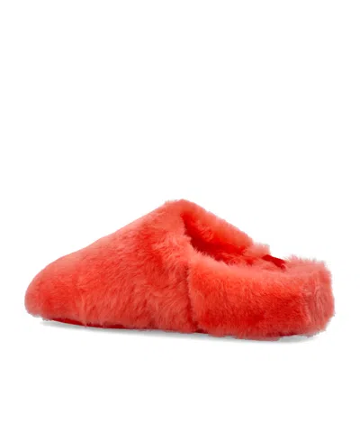 Ugg Logo-stamped Mules In Red