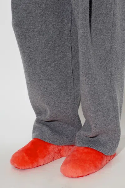 Ugg Logo-stamped Mules In Red
