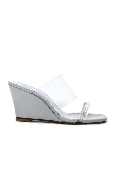 Maryam Nassir Zadeh Pvc Olympia Wedges In White Calf & Clear Plastic