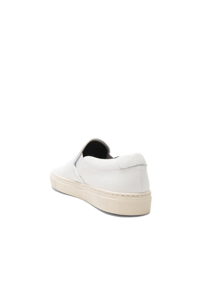 Shop Common Projects Leather Slip On Retro In White