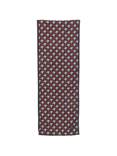 HOUNDSTOOTH-PATTERN SCARF