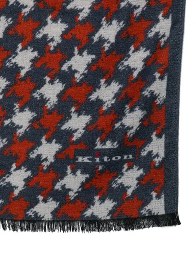 HOUNDSTOOTH-PATTERN SCARF