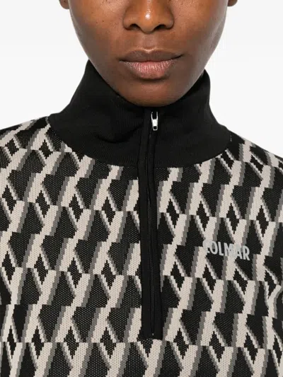 Colmar Jacquard-pattern Half-zip Sweater In Multi