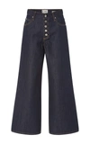 Eve Denim Charlotte High-rise Wide-leg Jeans In Indigo-blue