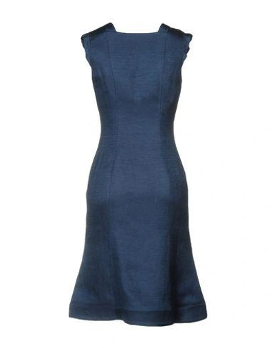 Shop Valentino Knee-length Dress In Slate Blue