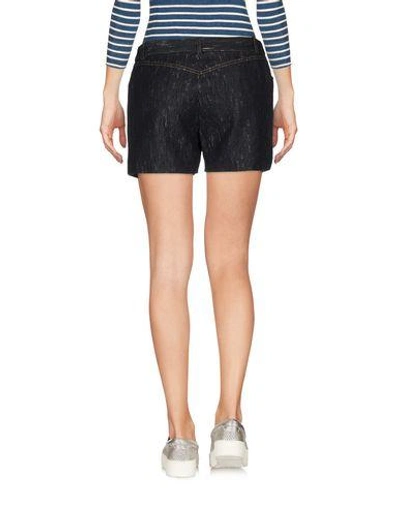 Shop Versace Denim Shorts In Blue