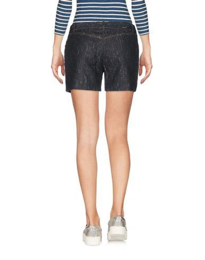 Shop Versace Denim Shorts In Blue