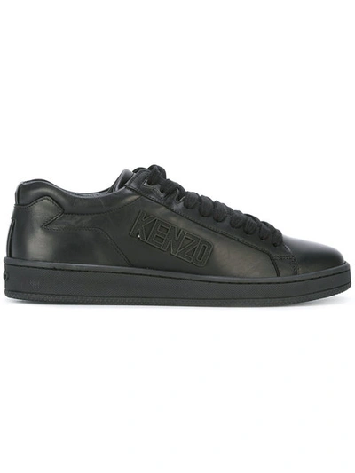 Kenzo Low Top Logo Trainers In Black