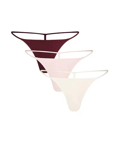 Negative Glace String Thong Pack In Multi