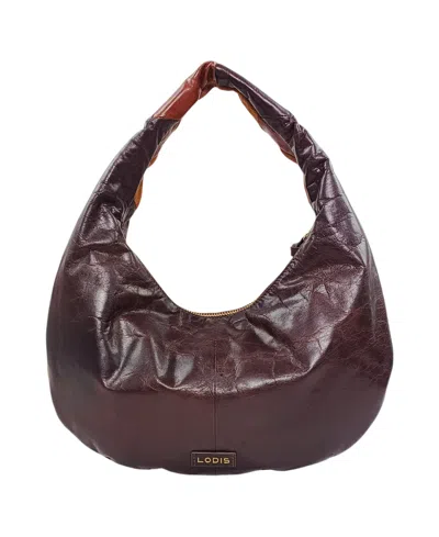 Lodis Patch Train Medium Top Handle Shoulder Handbag In Brown Multi