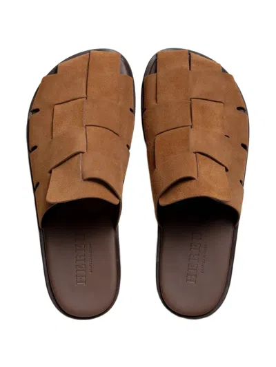 Hereu 인터우븐 스웨이드 뮬 In Brown