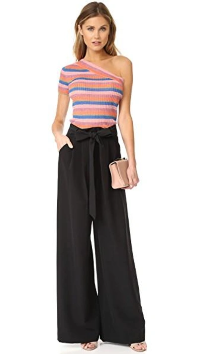 Shop Milly Trapunto Trousers In Black