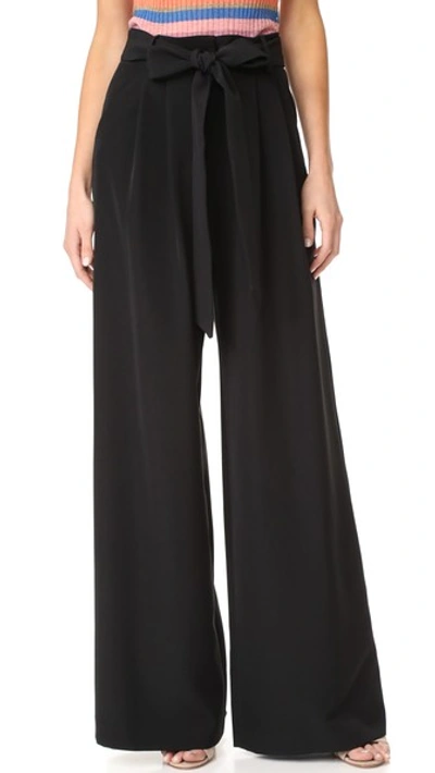 Milly Trapunto Trousers In Black