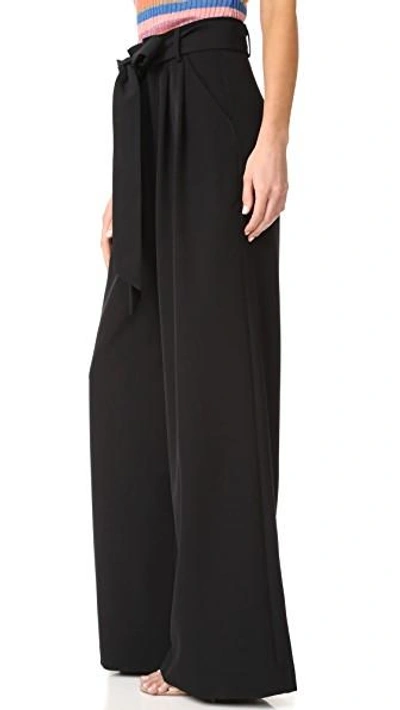 Shop Milly Trapunto Trousers In Black