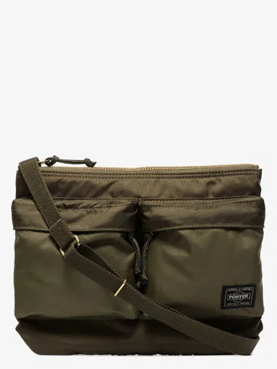 Porter Nylon Force Shoulder Bag In Green