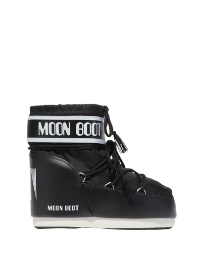 Moon Boot Stivale Icon Low Nero In Nylon In Black