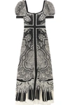 ALEXANDER MCQUEEN Paisley-print silk crepe de chine midi dress