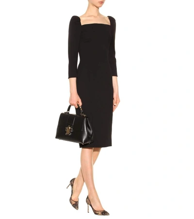 Shop Dolce & Gabbana Lucia Medium Leather Shoulder Bag In Black