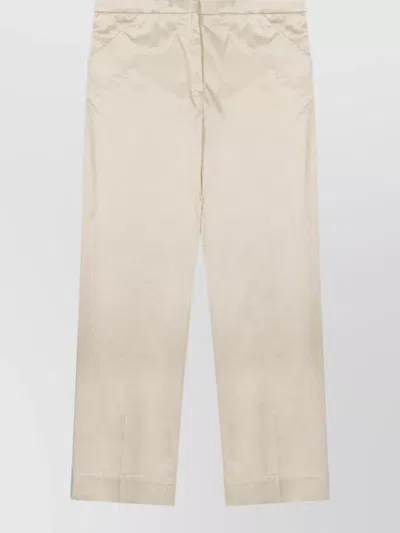 Totême Cropped Straight-leg Tailored Trousers In Neutral