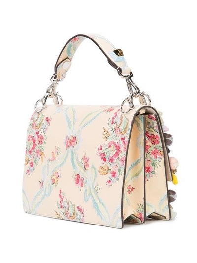 Shop Fendi Embellished Kan I Shoulder Bag