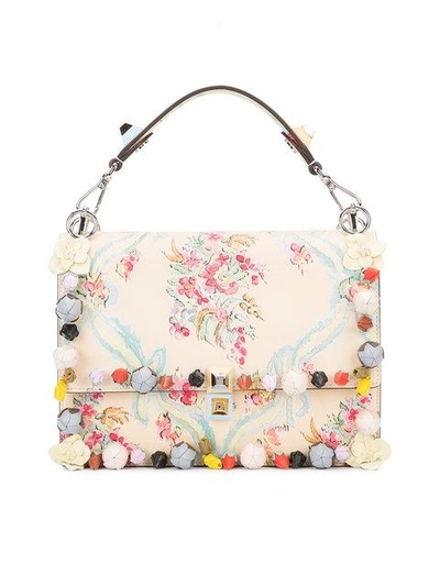 Shop Fendi Embellished Kan I Shoulder Bag