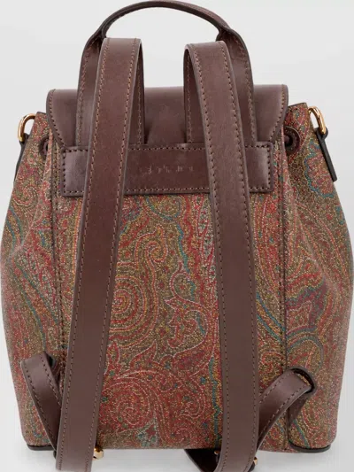 Etro Essential Backpack In Brown
