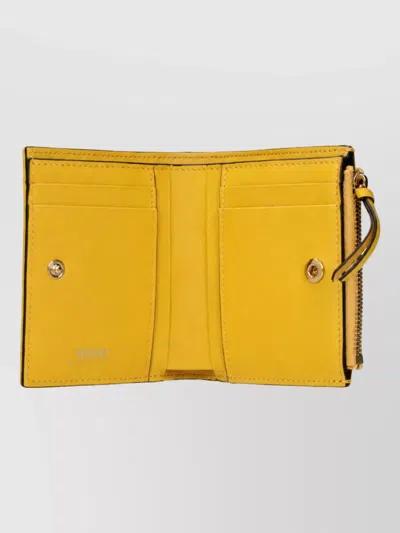 Versace Leather Keyring In Yellow