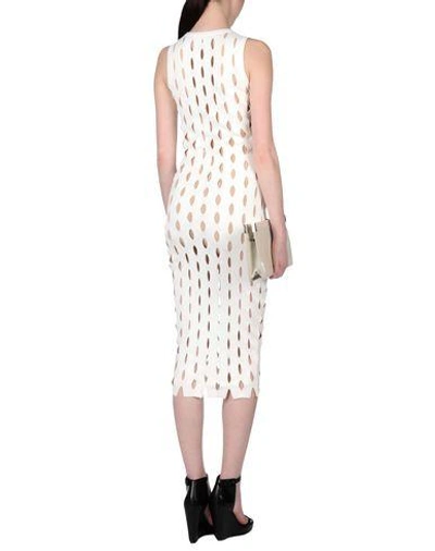 Shop Mcq By Alexander Mcqueen 3/4 Length Dresses In White