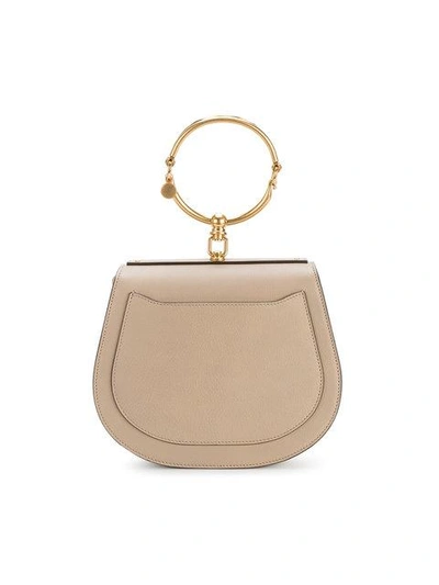 Shop Chloé Nile Medium Bracelet Bag  In Neutrals