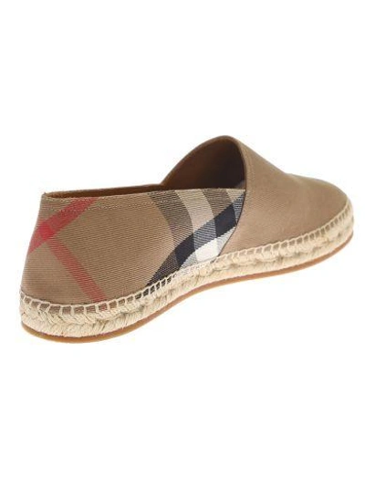 Shop Burberry Beige Classic Check Espadrilles In Multi