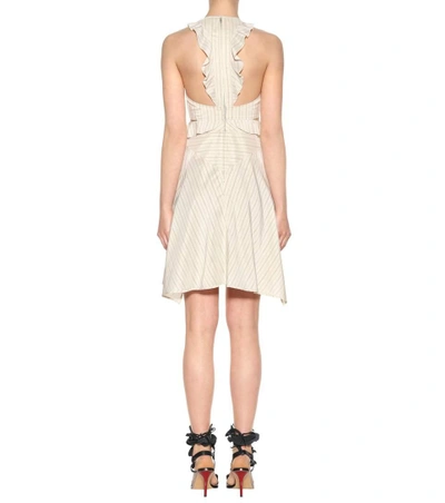 Shop Isabel Marant Shelby Ruffle Cutout Dress In Ecru