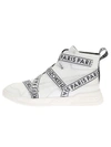 KENZO White Leather Coby Hightop Sneakers,M68449