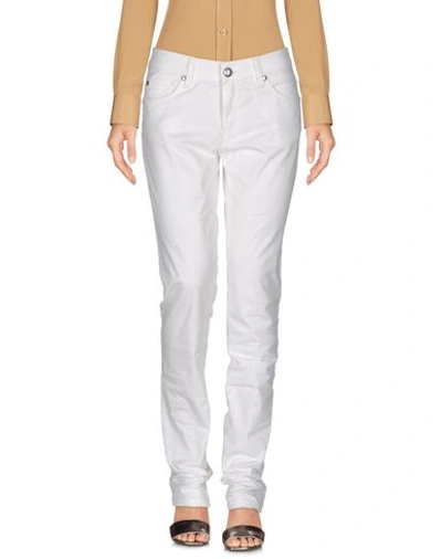 Shop Love Moschino Woman Pants White Size 33 Cotton, Elastane