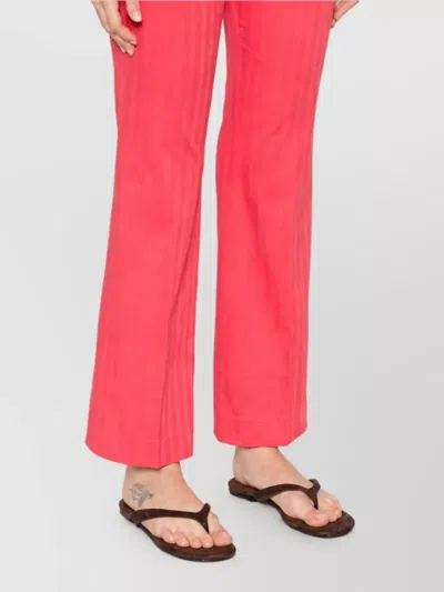 Etro Front-pocket Straight Trousers In Pink