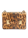 SOPHIE HULME Brown Calf Leather Leopard Print Bag,BG128PRLEOPARD
