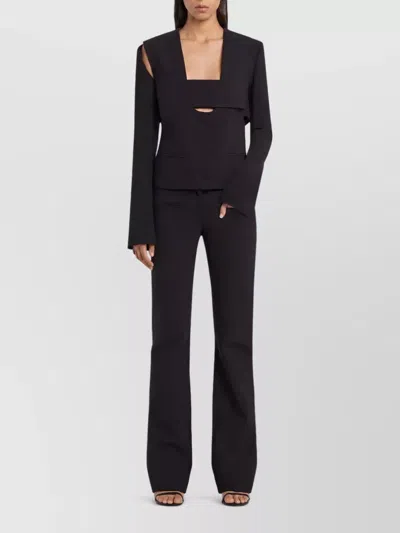 Courrèges Infinity Polywool Jacket In Black