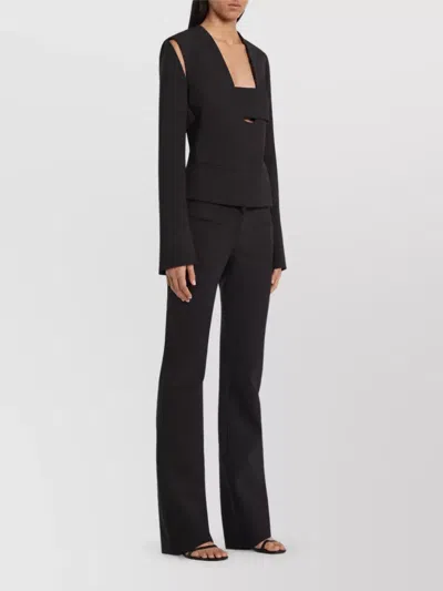 Courrèges Infinity Polywool Jacket In Black